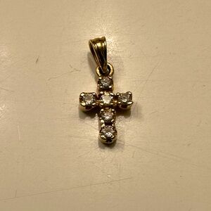 14K Cross with Diamonds